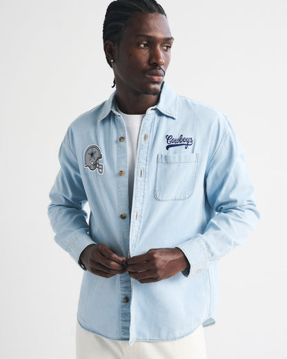 Abercrombie New England Patriots Denim Button-Up Shirt