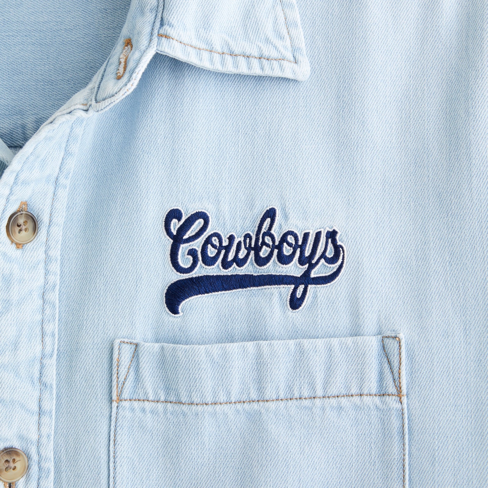 Abercrombie New England Patriots Denim Button-Up Shirt