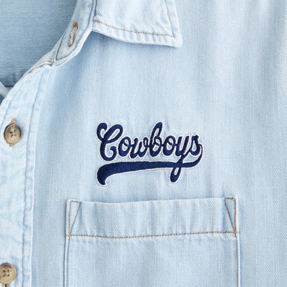 Abercrombie New England Patriots Denim Button-Up Shirt