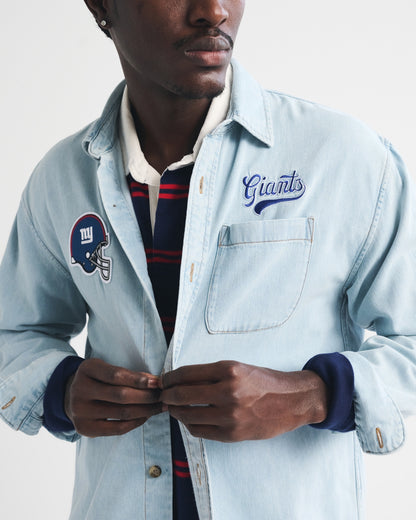 Abercrombie New England Patriots Denim Button-Up Shirt