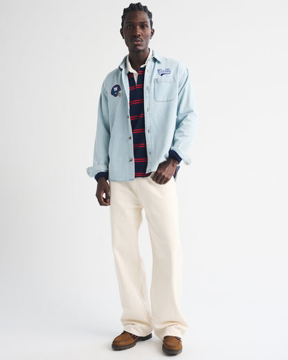 Abercrombie New England Patriots Denim Button-Up Shirt