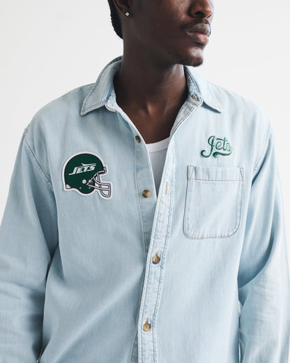 Abercrombie New England Patriots Denim Button-Up Shirt