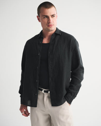 Abercrombie 100% Linen Button-Up Shirt