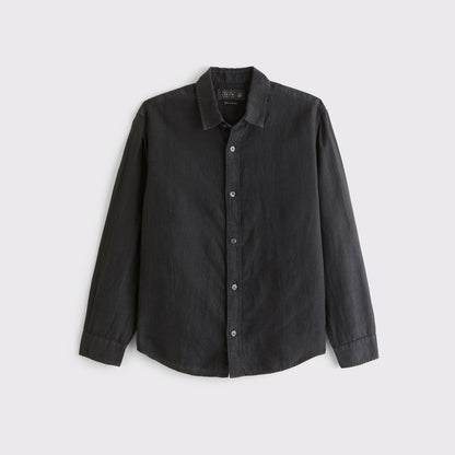 Abercrombie 100% Linen Button-Up Shirt