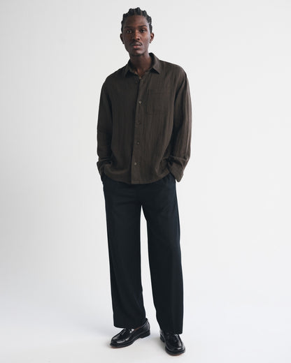Abercrombie Lyocell-Blend Button-Up Shirt