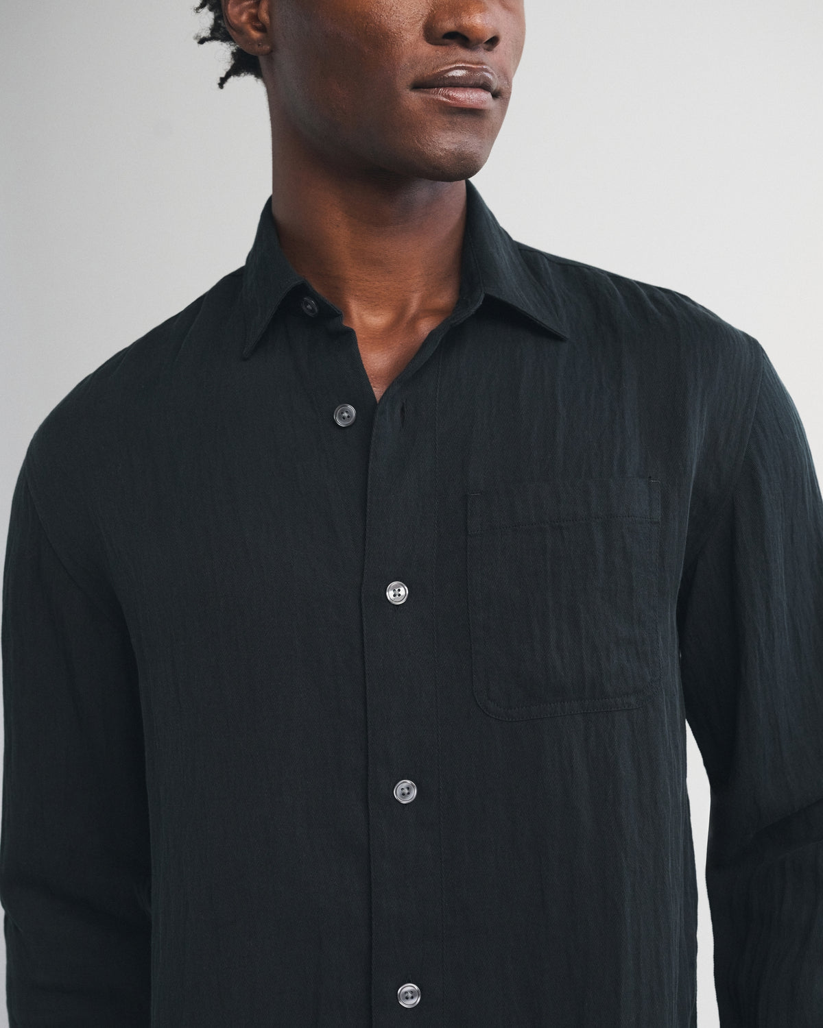 Abercrombie Lyocell-Blend Button-Up Shirt