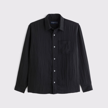 Abercrombie Lyocell-Blend Button-Up Shirt