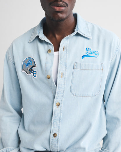 Abercrombie New England Patriots Denim Button-Up Shirt