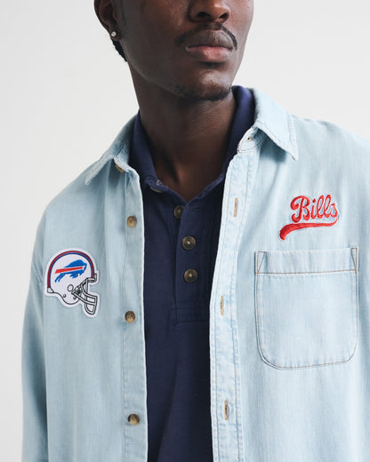 Abercrombie New England Patriots Denim Button-Up Shirt