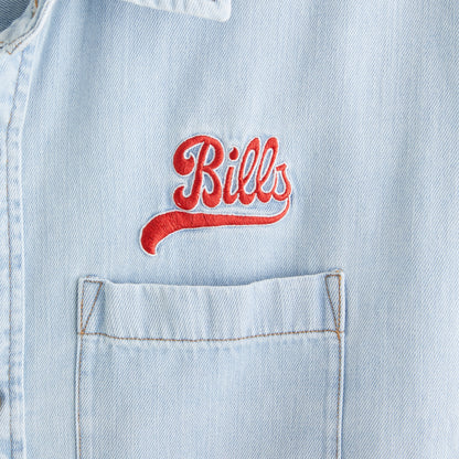 Abercrombie New England Patriots Denim Button-Up Shirt