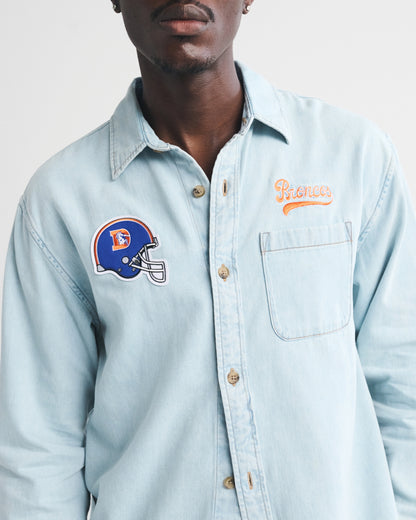 Abercrombie New England Patriots Denim Button-Up Shirt