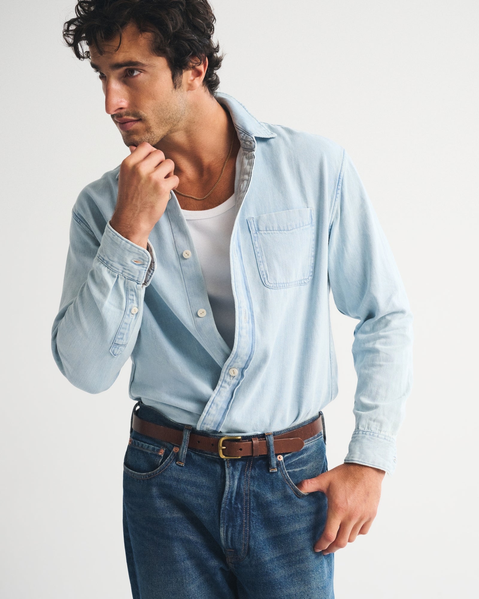 Abercrombie Denim Button-Up Shirt