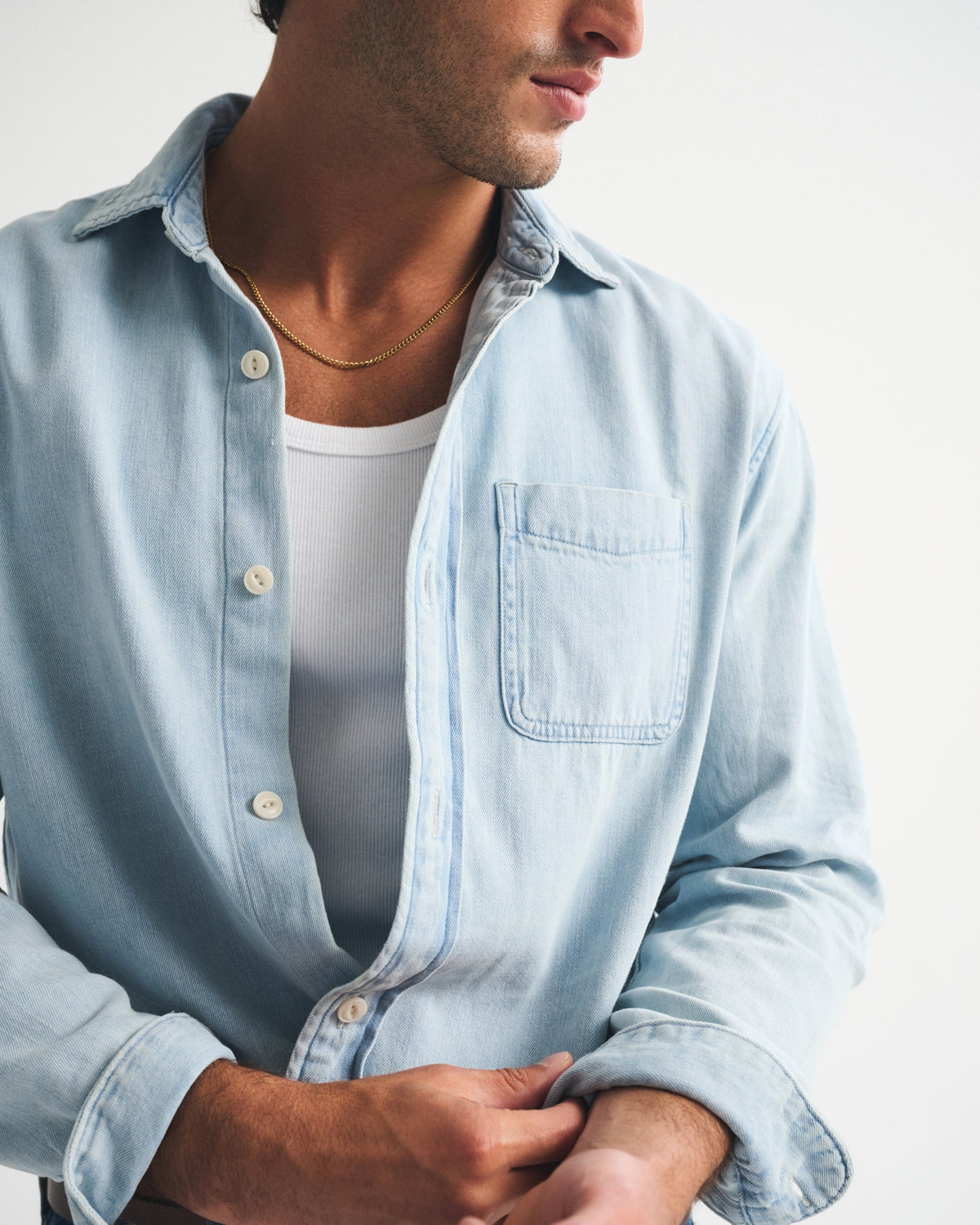 Abercrombie Denim Button-Up Shirt