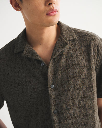 Abercrombie Boxy Button-Up Lace Shirt