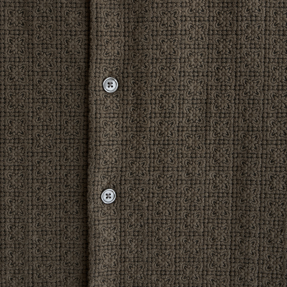 Abercrombie Boxy Button-Up Lace Shirt