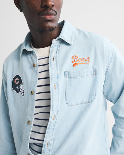 Abercrombie New England Patriots Denim Button-Up Shirt