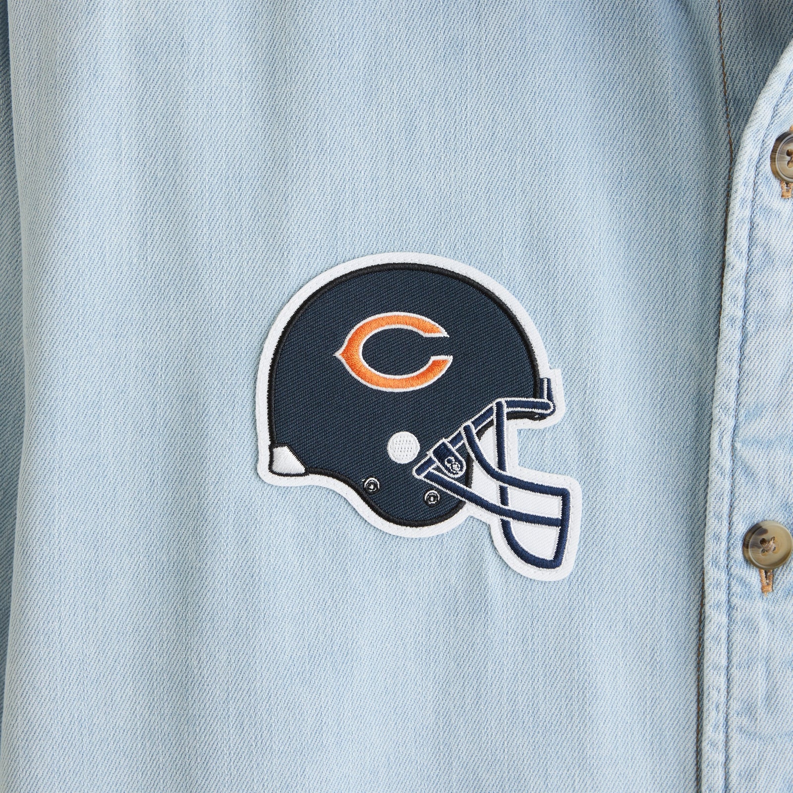 Abercrombie New England Patriots Denim Button-Up Shirt