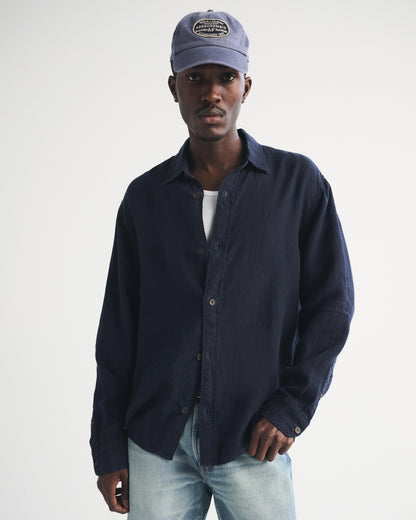 Abercrombie 100% Linen Button-Up Shirt