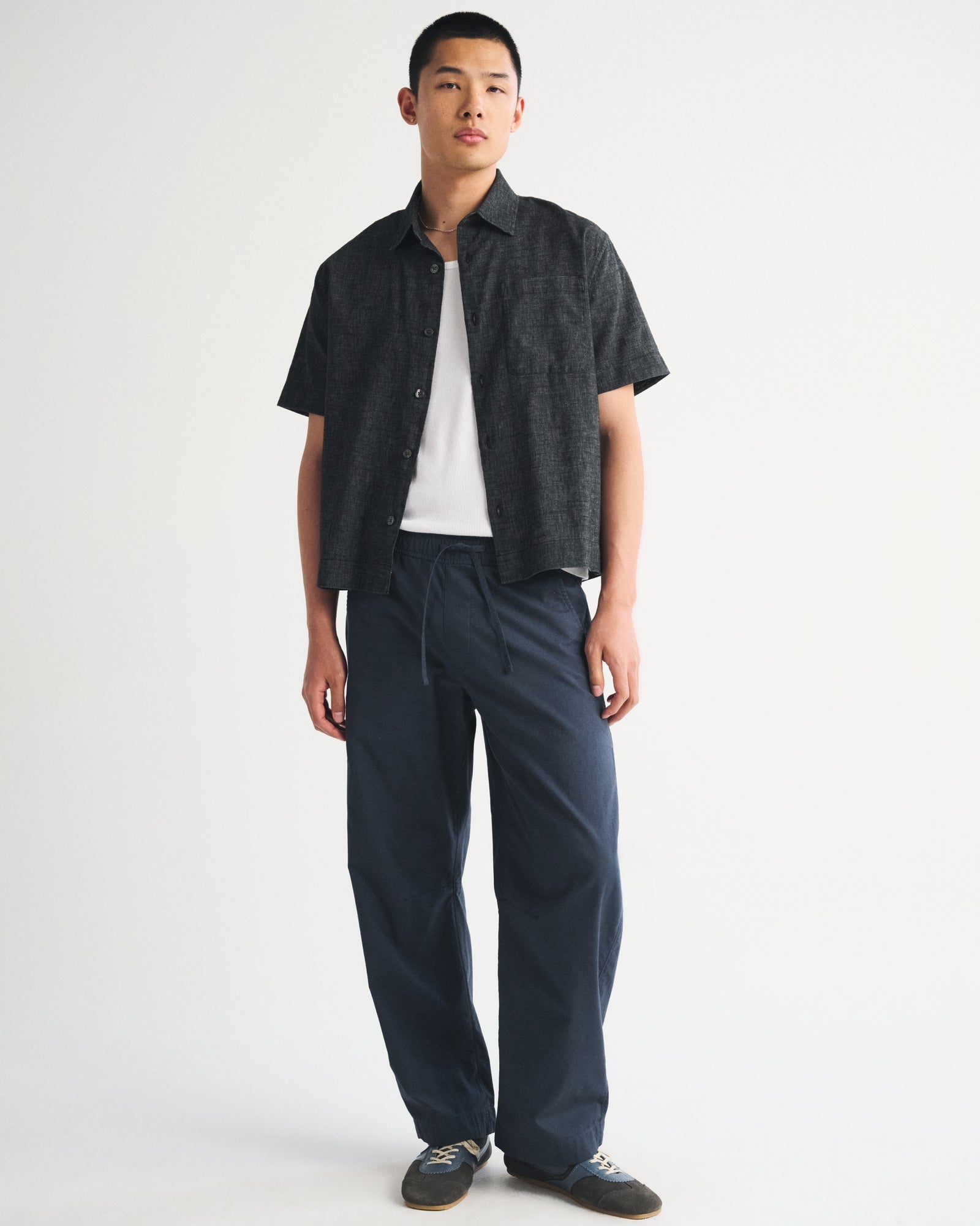 Abercrombie Point Collar Button-Up Shirt