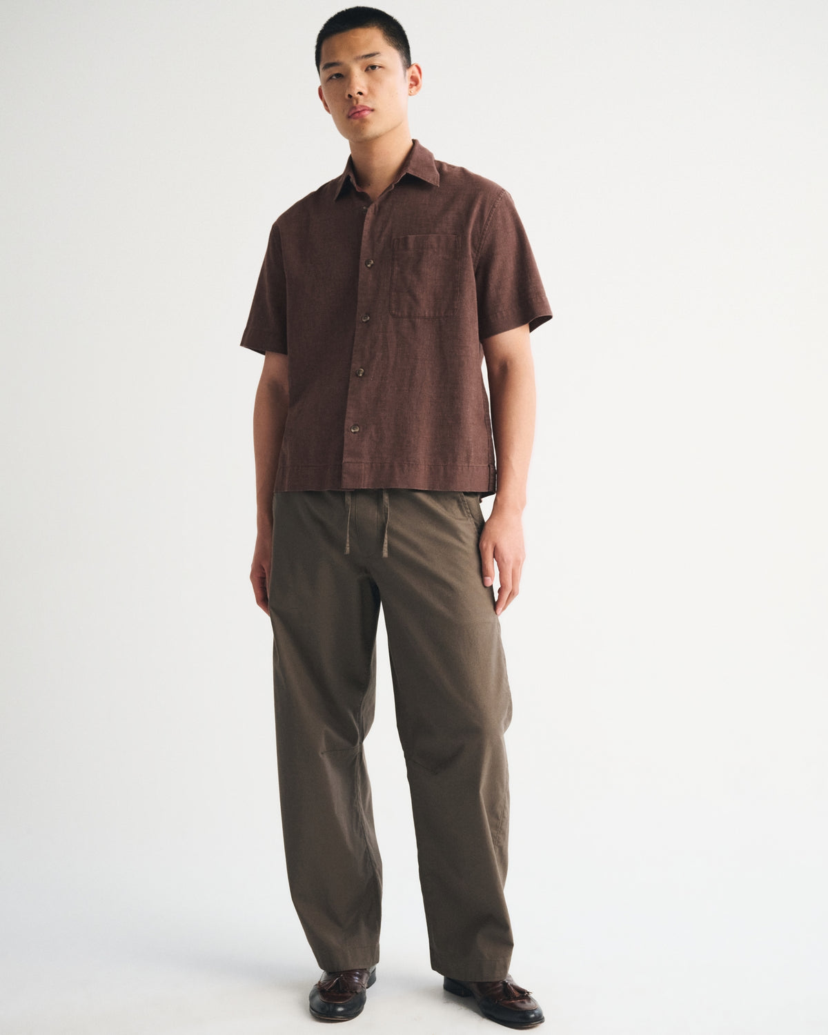 Abercrombie Point Collar Button-Up Shirt