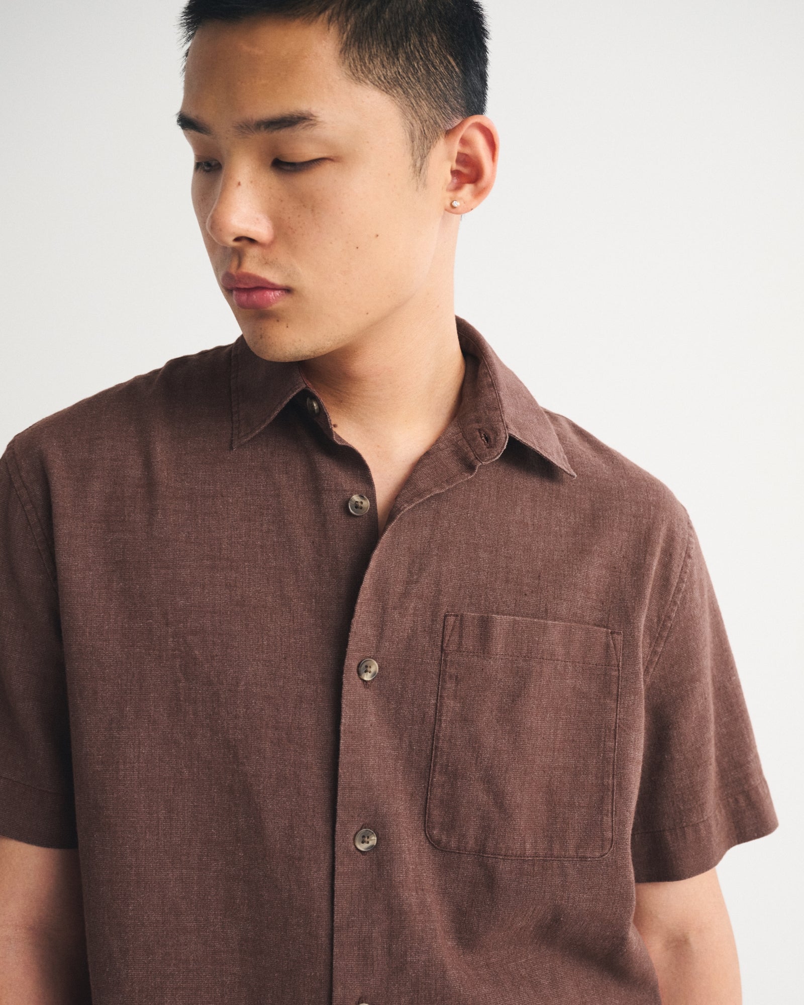 Abercrombie Point Collar Button-Up Shirt
