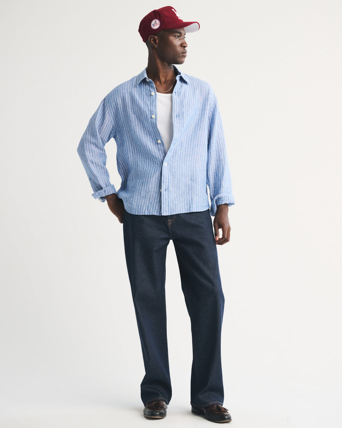 Abercrombie 100% Linen Button-Up Shirt