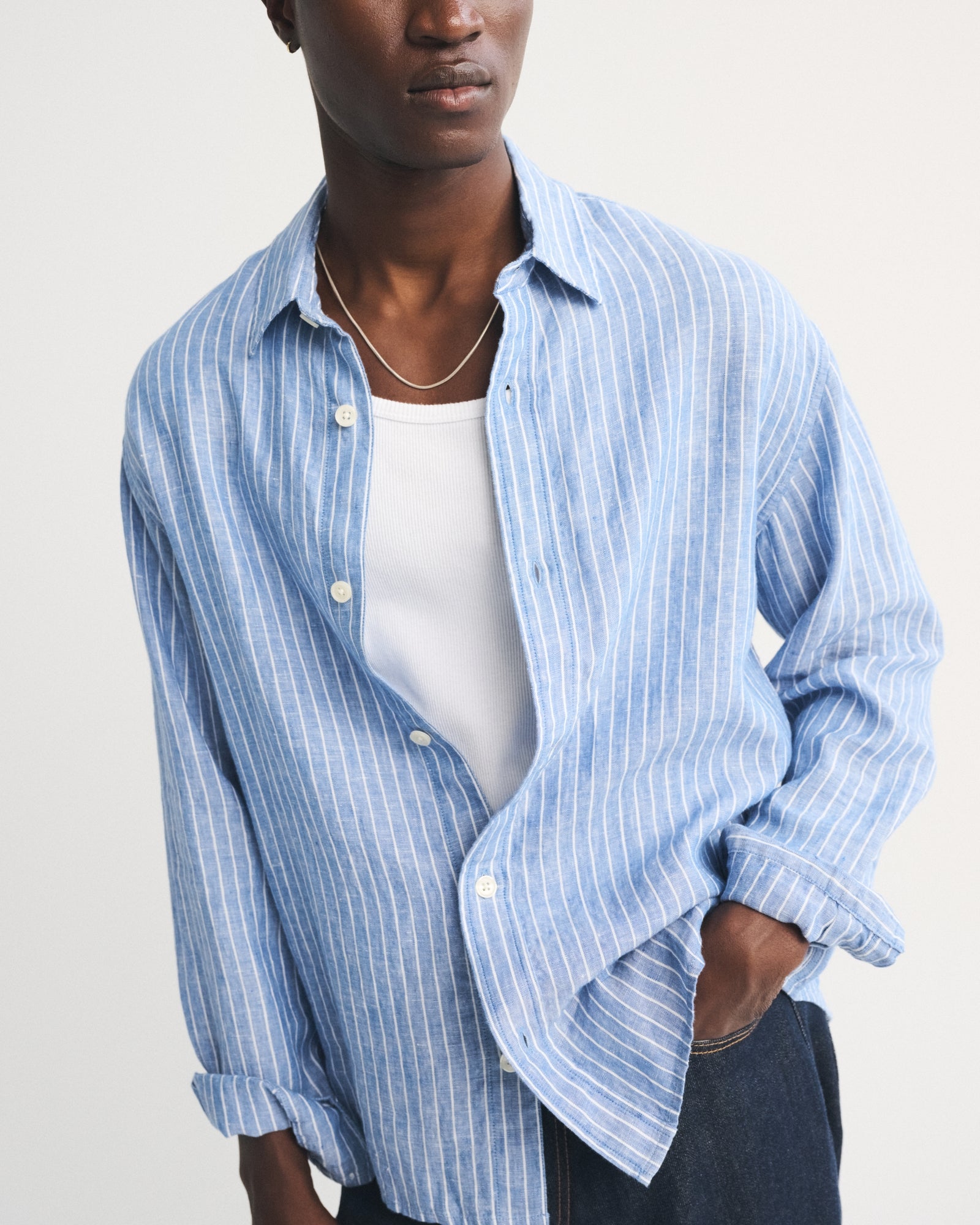 Abercrombie 100% Linen Button-Up Shirt