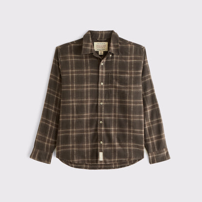 Abercrombie 100% Cotton Vintage-Inspired Flannel Shirt