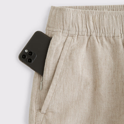 Abercrombie Linen Blend Pull-On Short