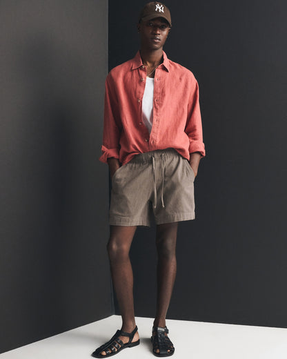 Abercrombie Linen Blend Pull-On Short