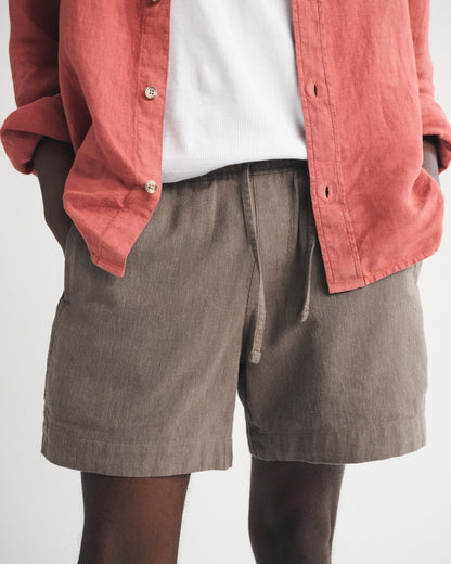 Abercrombie Linen Blend Pull-On Short