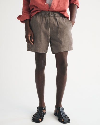 Abercrombie Linen Blend Pull-On Short