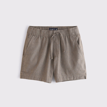 Abercrombie Linen Blend Pull-On Short