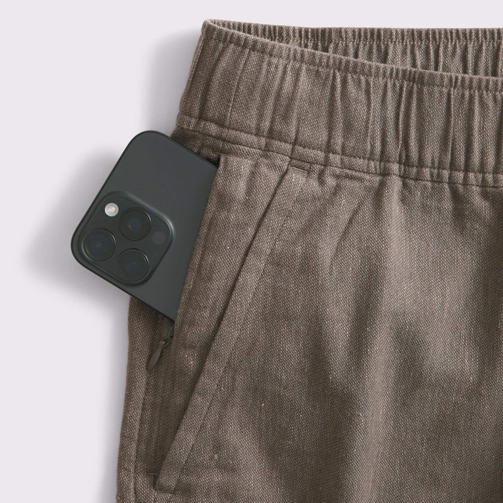 Abercrombie Linen Blend Pull-On Short