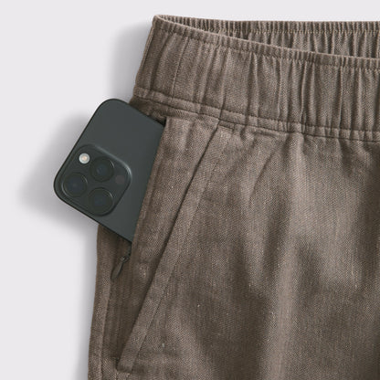 Abercrombie Linen Blend Pull-On Short
