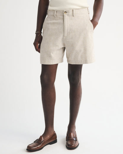Abercrombie Linen-Blend Plainfront Short