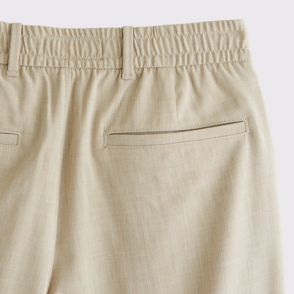 Abercrombie Relaxed Straight Pleated Hybrid-Waist Trouser