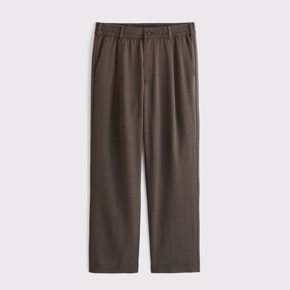 Abercrombie Relaxed Straight Pleated Hybrid-Waist Trouser