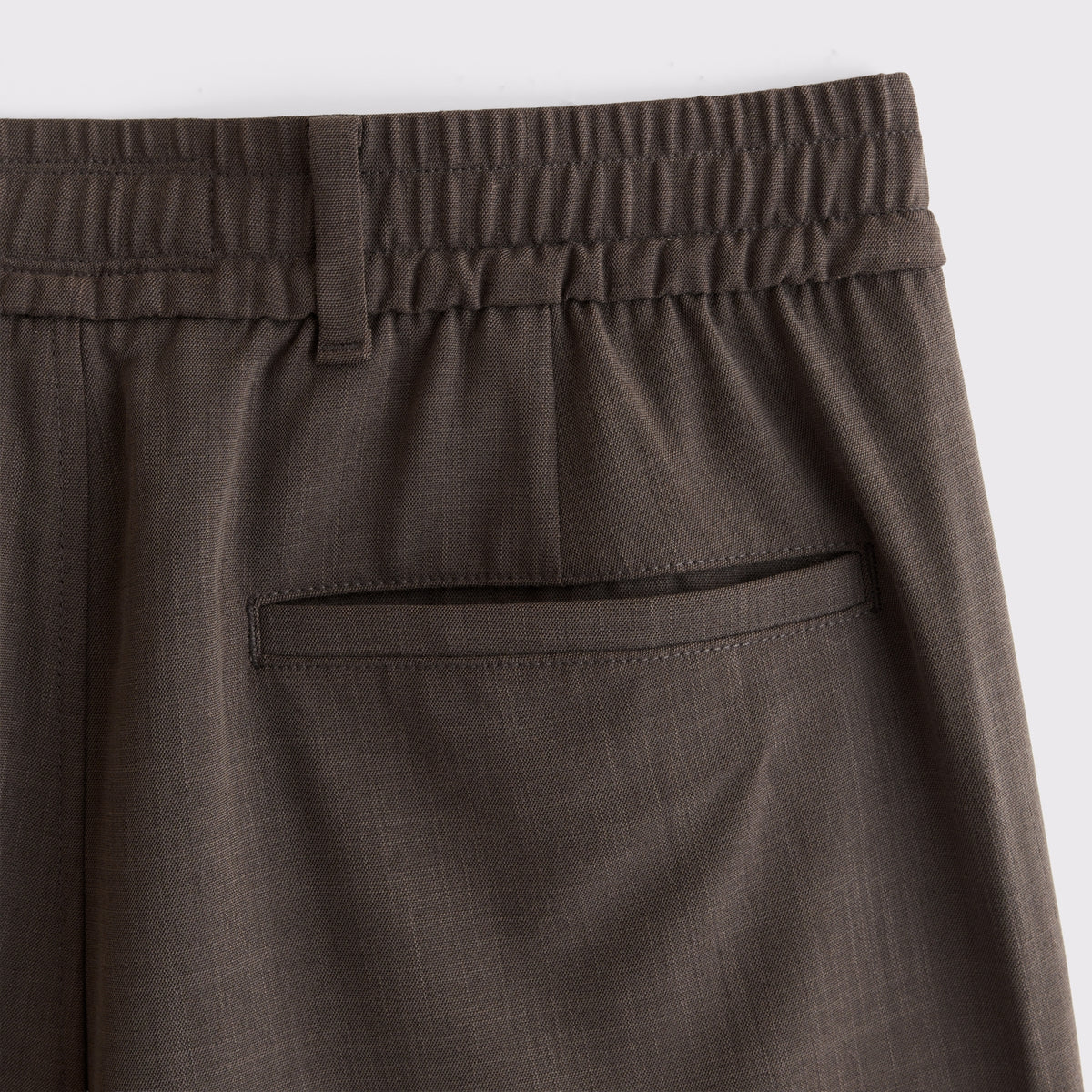 Abercrombie Relaxed Straight Pleated Hybrid-Waist Trouser