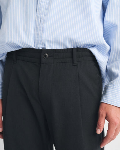 Abercrombie Relaxed Straight Pleated Hybrid-Waist Trouser