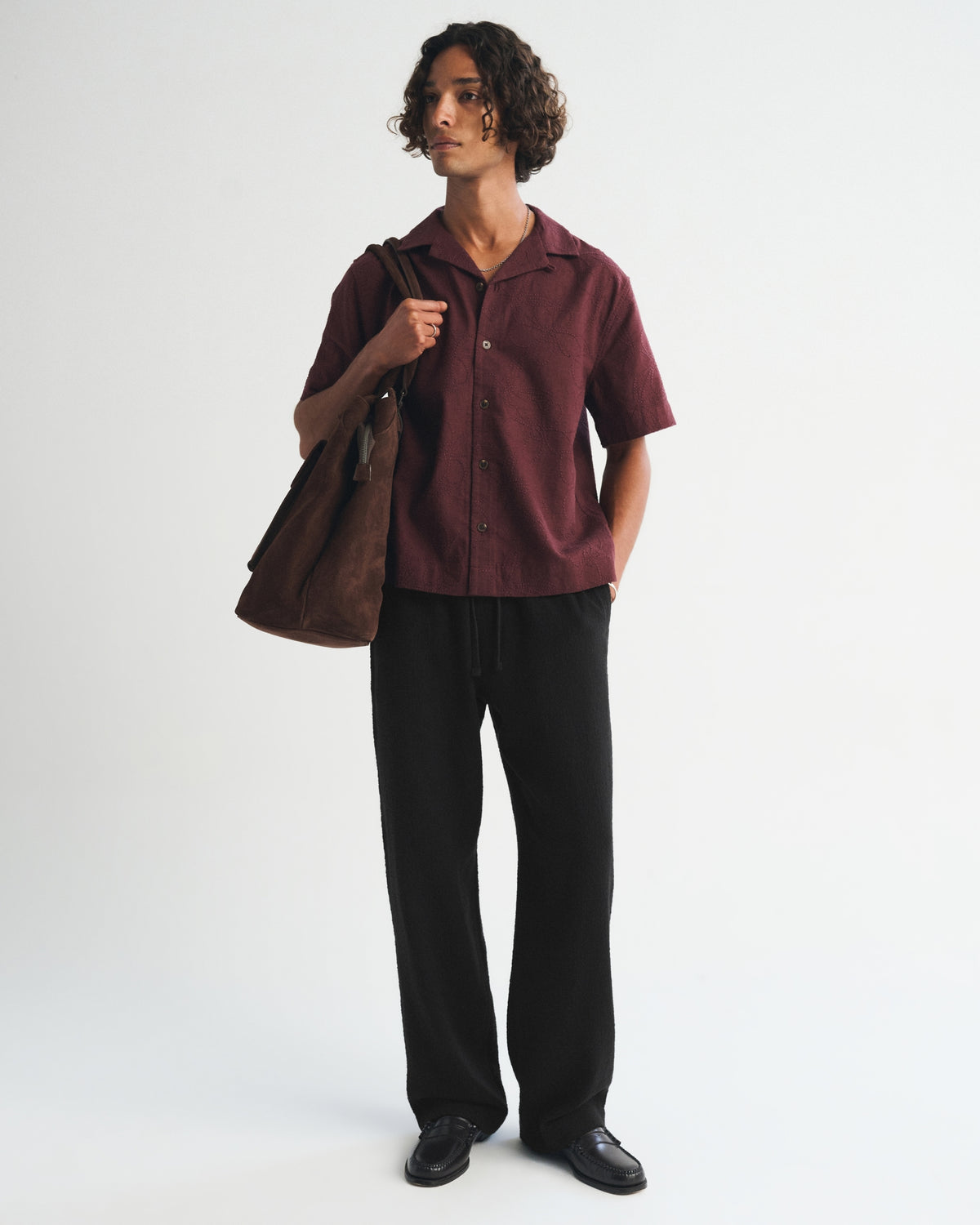 Abercrombie Textured Baggy Pull-On Pant