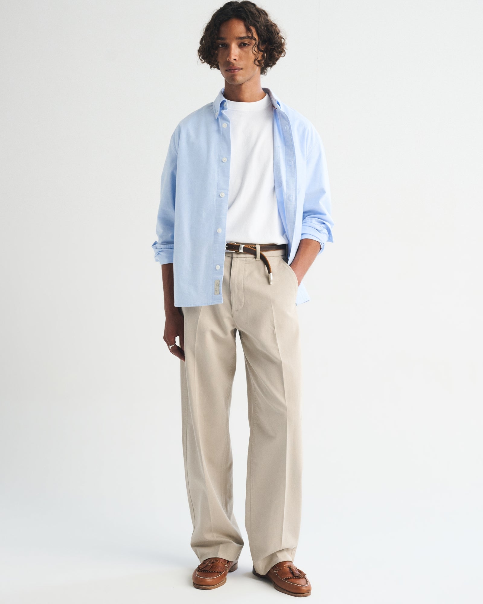Abercrombie Structured Cotton-Blend Baggy Trouser