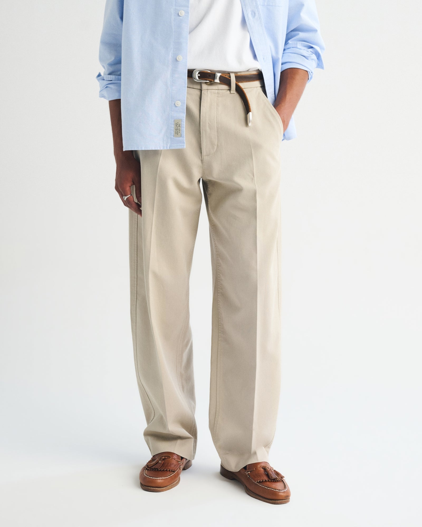 Abercrombie Structured Cotton-Blend Baggy Trouser