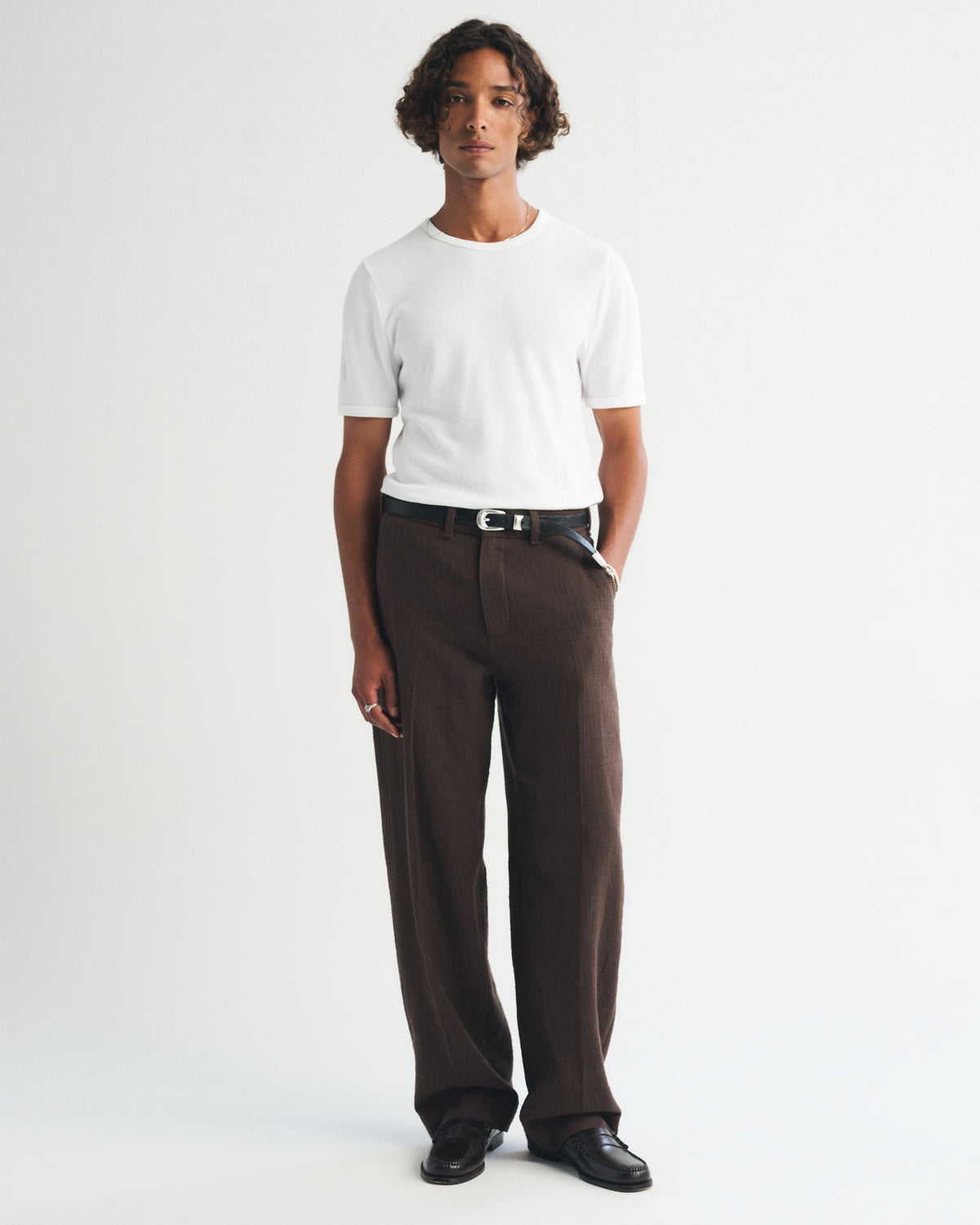 Abercrombie 100% Cotton Textured Baggy Trouser