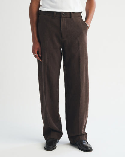 Abercrombie 100% Cotton Textured Baggy Trouser