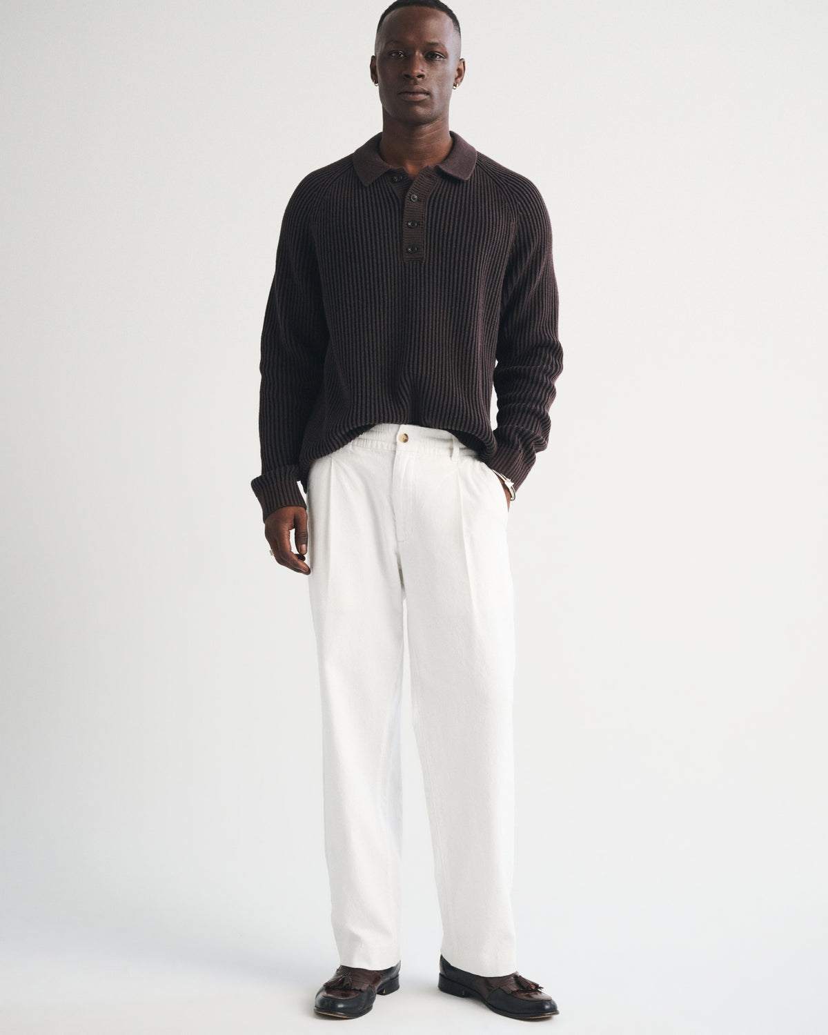 Abercrombie Linen-Blend Relaxed Pleated Hybrid-Waist Trouser