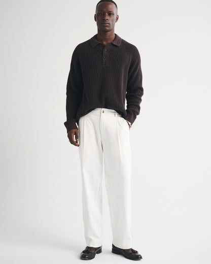 Abercrombie Linen-Blend Relaxed Pleated Hybrid-Waist Trouser