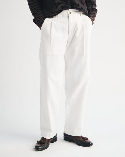Abercrombie Linen-Blend Relaxed Pleated Hybrid-Waist Trouser