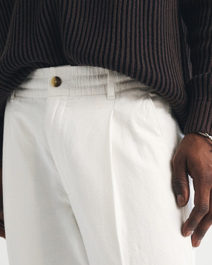 Abercrombie Linen-Blend Relaxed Pleated Hybrid-Waist Trouser