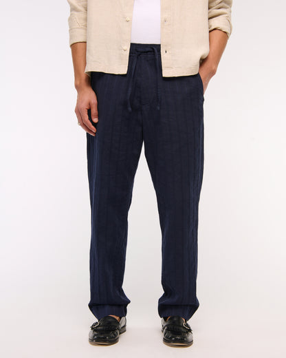 Abercrombie Loose Linen-Blend Pull-On Pant